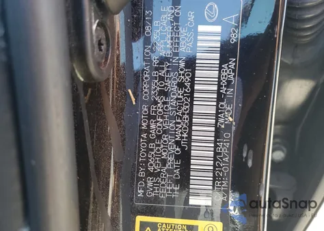 2013 Lexus Ct 200 из США, поврежденный, VIN JTHKD5BH3D2164901